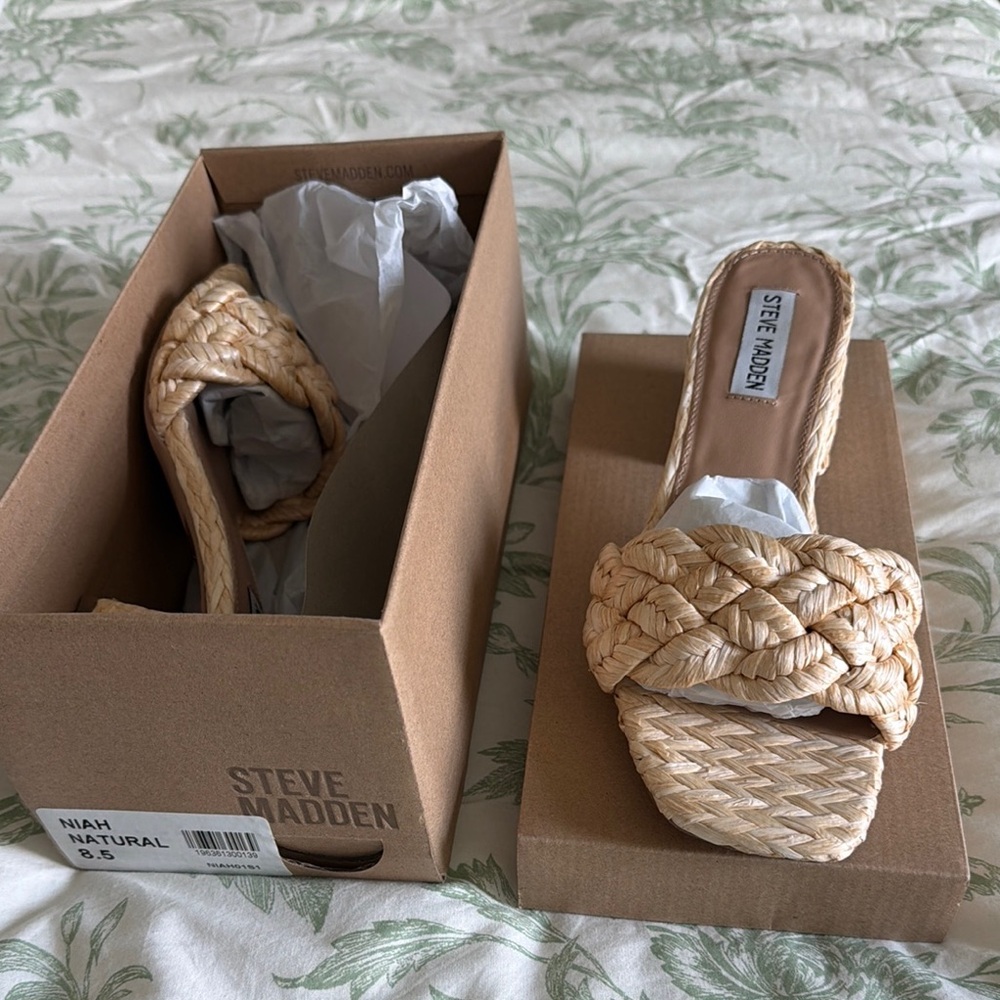 Steve Madden Women's Natural Braided Sandals